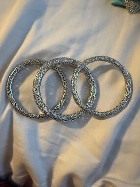 Silver Filigree Bangle Set - Women Jewelry